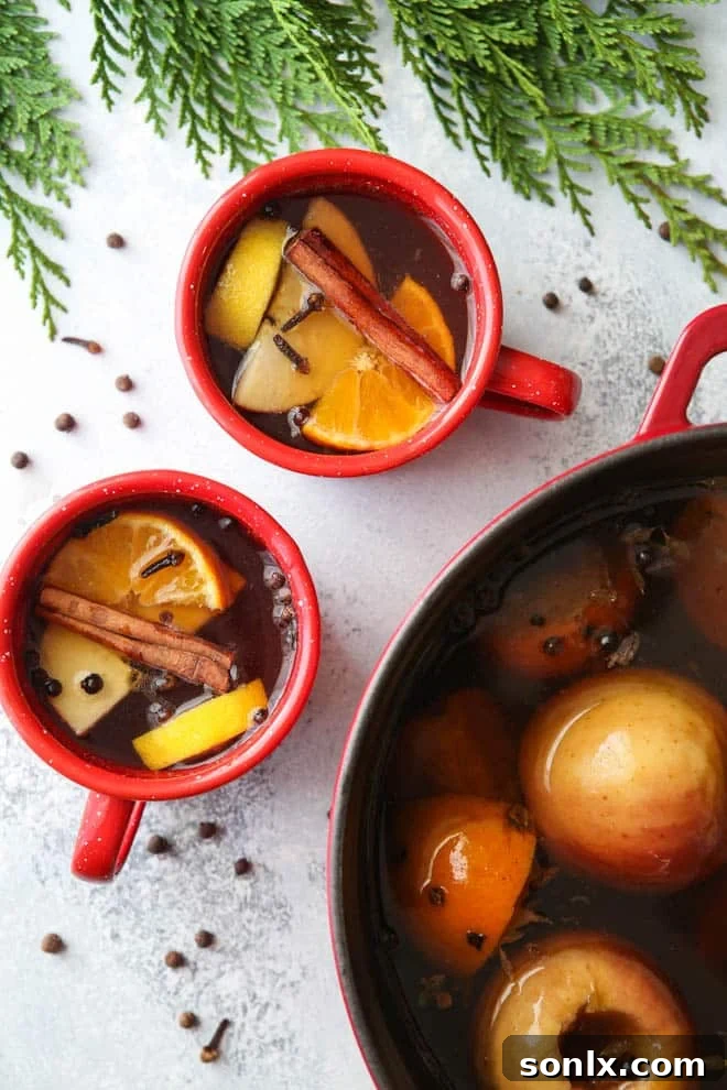 Boozy hot wassail made the traditional way!