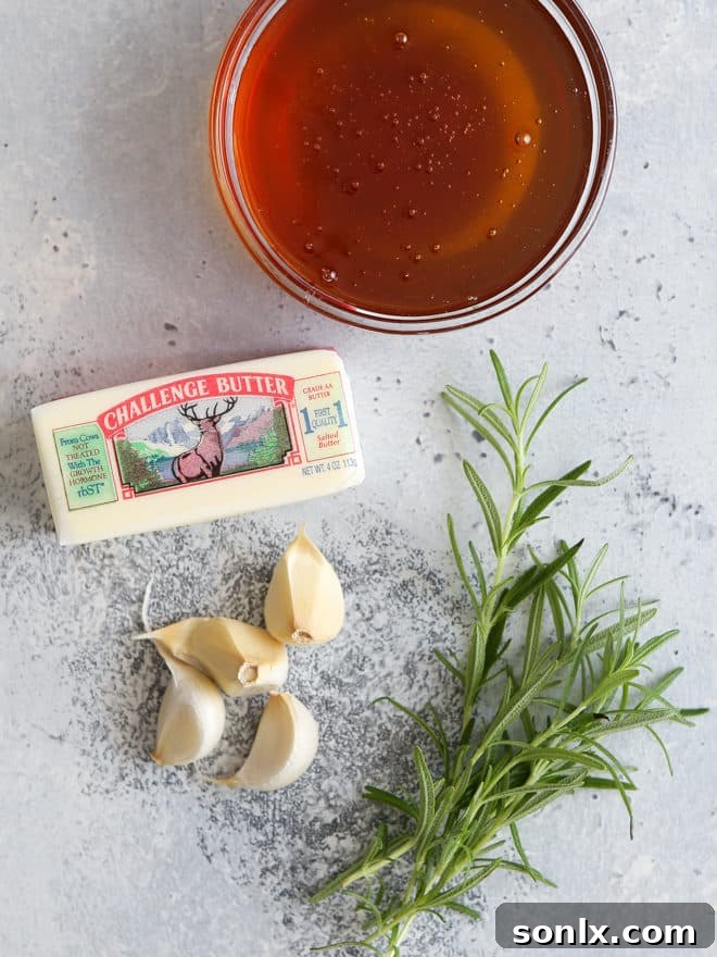 Only 4 ingredients needed to make honey-butter glazed ham!