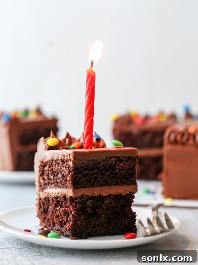 This one-bowl chocolate sheet cake with easy fudge frosting is a dream come true for chocolate lovers, perfect for sharing.