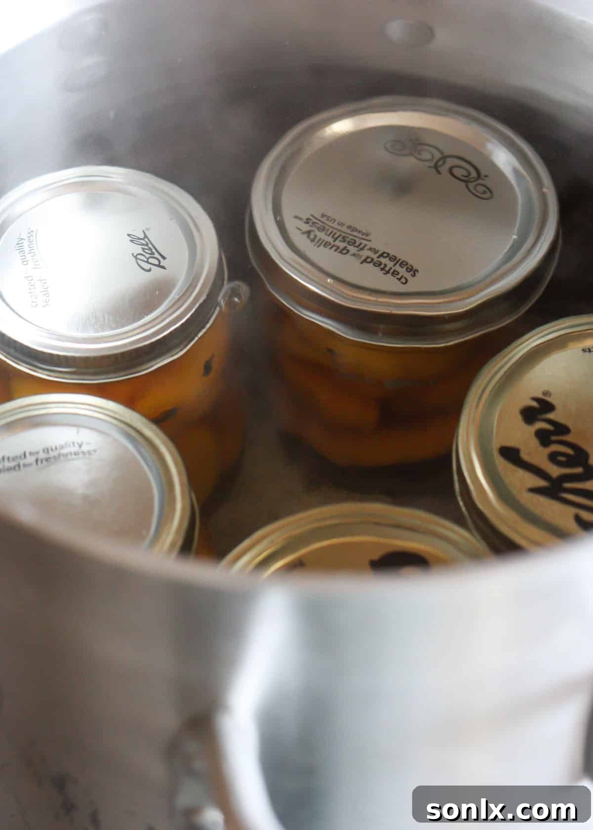 jars in water bath