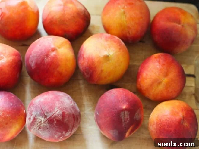 peaches ready for canning