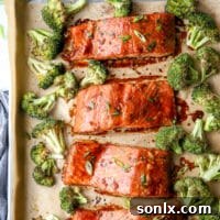 This Asian-glazed sheet-pan salmon and broccoli is a quick, easy, and delicious meal the whole family will love!