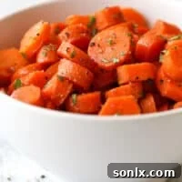Sweet and savory brown sugar glazed carrots, a perfect side dish for any meal!