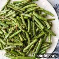 These simple and flavorful buttery garlic green beans are the perfect veggie side dish!