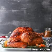 This dry-brined roasted turkey is the only turkey recipe you'll ever need! It's full of incredible flavor, it's super juicy, and is has the most beautiful crispy skin.