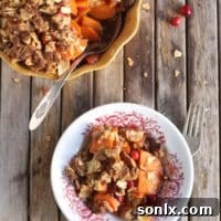 Sweet Potato-Cranberry Crisp with Potato Chip Topping