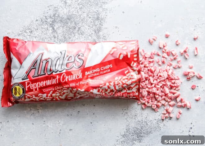 Andes peppermint crunch baking chips, the key ingredient for perfect peppermint flavor