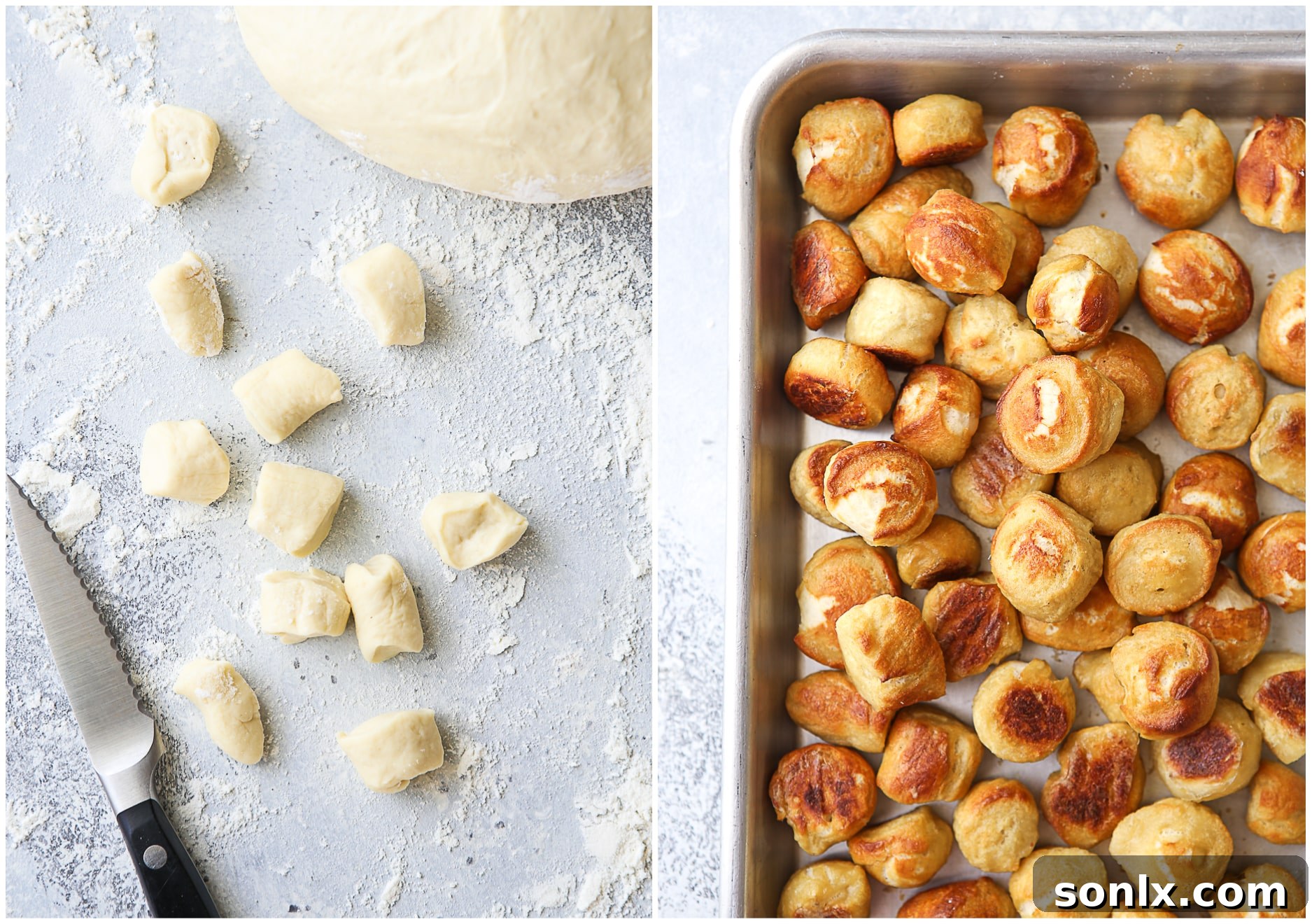 Making pretzel bites
