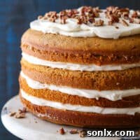 Sweet Potato Spice Cake with Vanilla Bean Cream Cheese Frosting