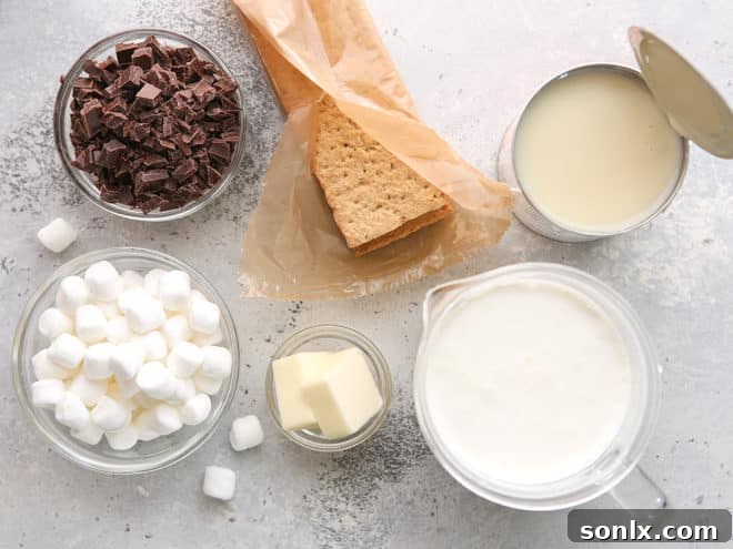 s'mores ice cream ingredients