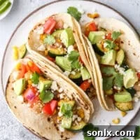 Simple grilled veggie tacos, fresh, healthy, and full of so much flavor.