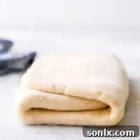 look at puff pastry dough folded together