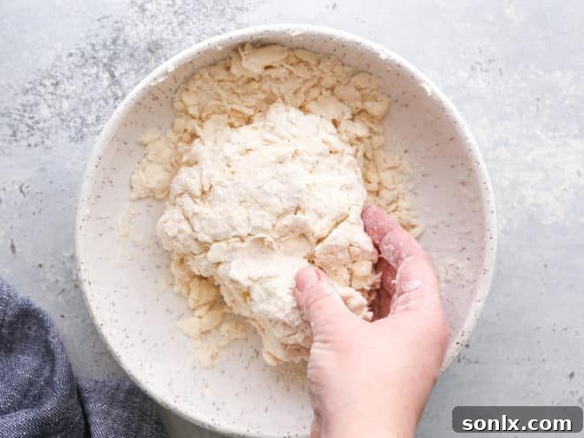 mixing puff pastry dough