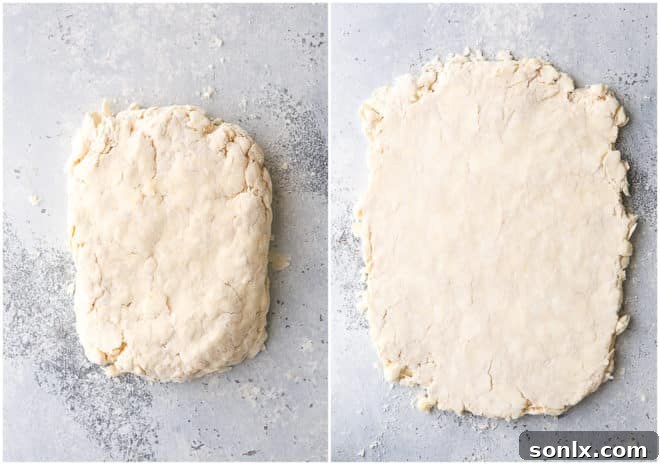 forming dough for first turn