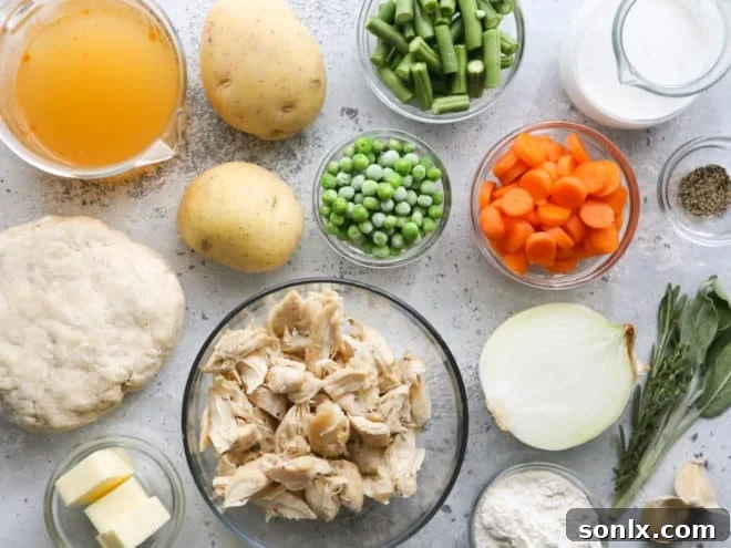 chicken pot pie ingredients
