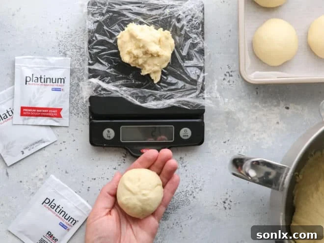 shaping homemade sandwich rolls