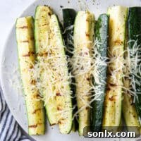 Grilled Parmesan Zucchini