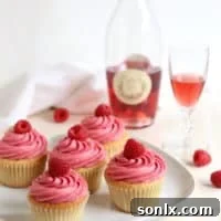 Raspberry Rosé Cupcakes