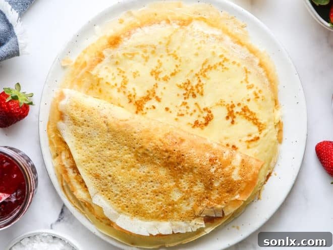 finished cooked crepes