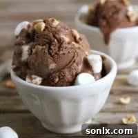 Dark Chocolate Rocky Road Ice Cream with Hazelnuts