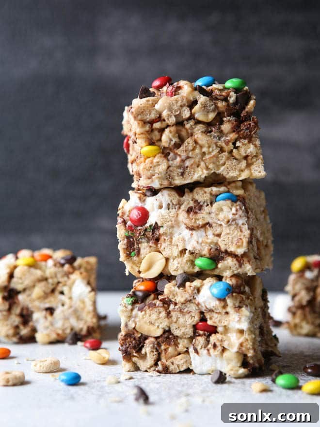 Monster Marshmallow Cereal Treats from completelydelicious.com