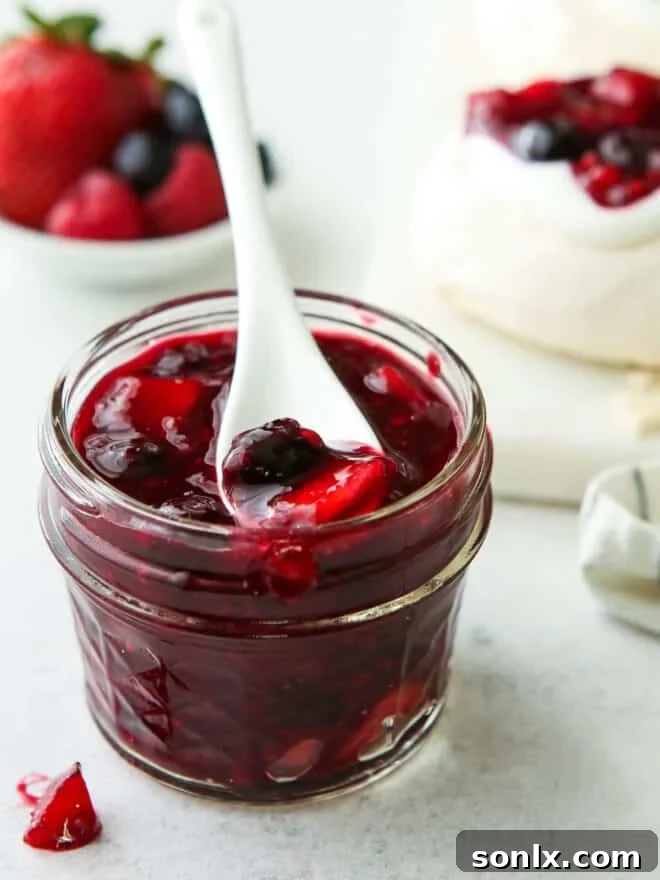 jar of berry compote
