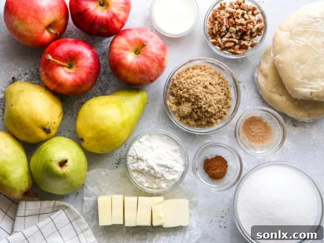 apple pear praline pie ingredients