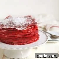 Red Velvet Crepe Cake