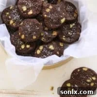 Salted Chocolate Pistachio Cookies | completelydelicious.com