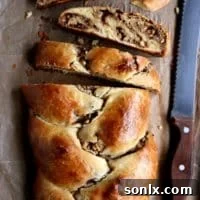 Cinnamon-Walnut Stuffed Challah Bread