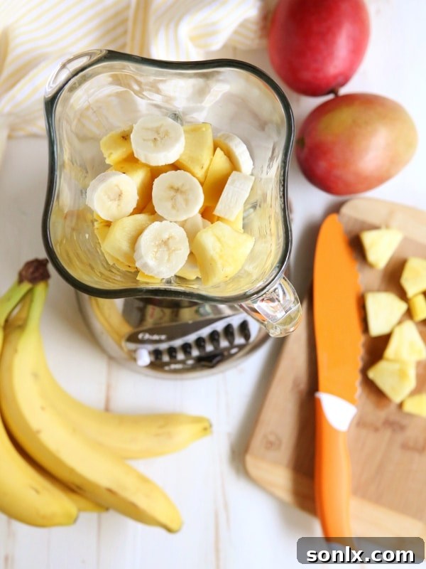Mango Pina Colada Smoothie | completelydelicious.com