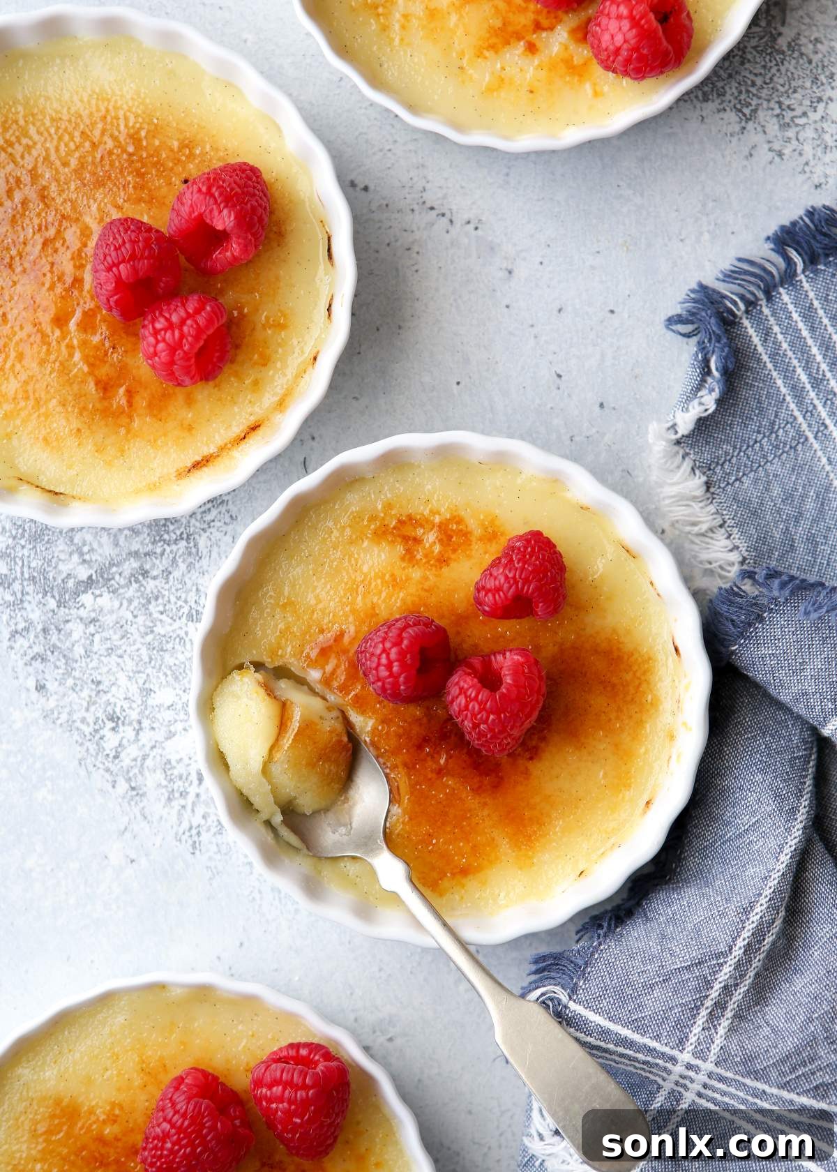 taking a bite out of creme brulee