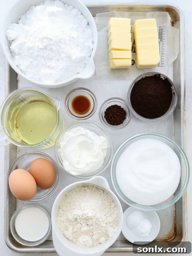 Ingredients for Oreo cupcakes