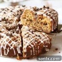 Chocolate Chip Coffee Cake with Brown Butter Streusel | completelydelicious.com