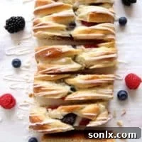 Summer Berry Breakfast Danish Braid