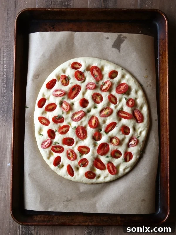 Roasted Tomato Focaccia Bread | completelydelicious.com