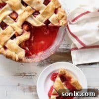Raspberry Plum Pie overhead view