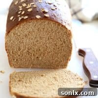 Honey Whole Wheat and Oat Sandwich Bread