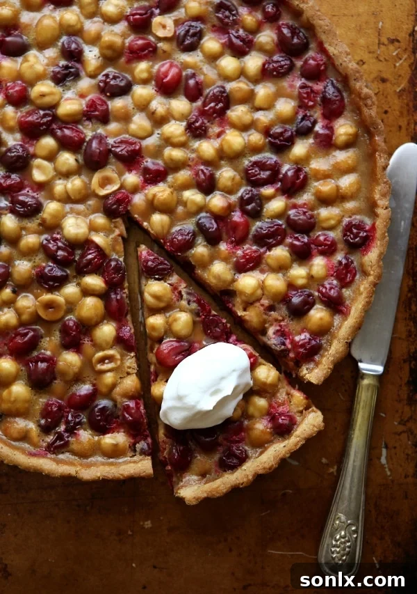 Cranberry, Caramel and Hazelnut Tart | completelydelicious.com
