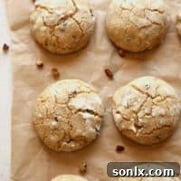 Brown Butter Cinnamon Crinkle Cookies with Pecans