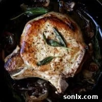 Pork Chops with Sage Butter Sauce | completelydelicious.com