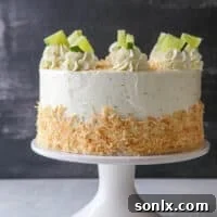 Coconut Lime Layer Cake, a tropical dessert sensation