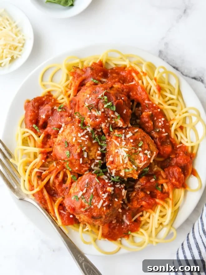 close up of turkey zucchini meatballs
