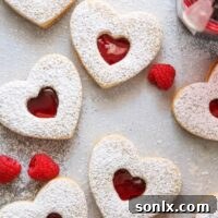 Raspberry Almond Linzer Cookies