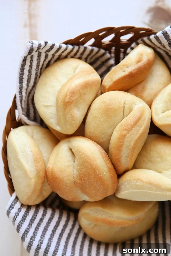 Golden Brown Parker House Rolls Fresh from the Oven | completelydelicious.com
