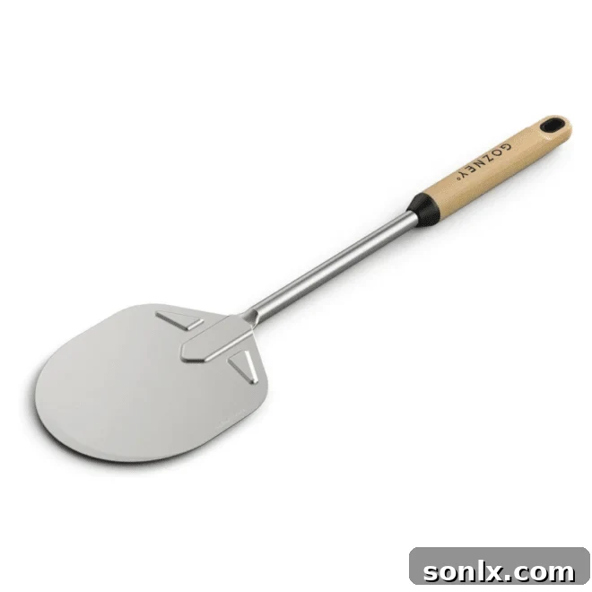 Stainless steel pizza turning peel