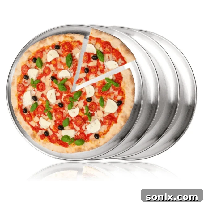 4-pack stainless steel pizza pans