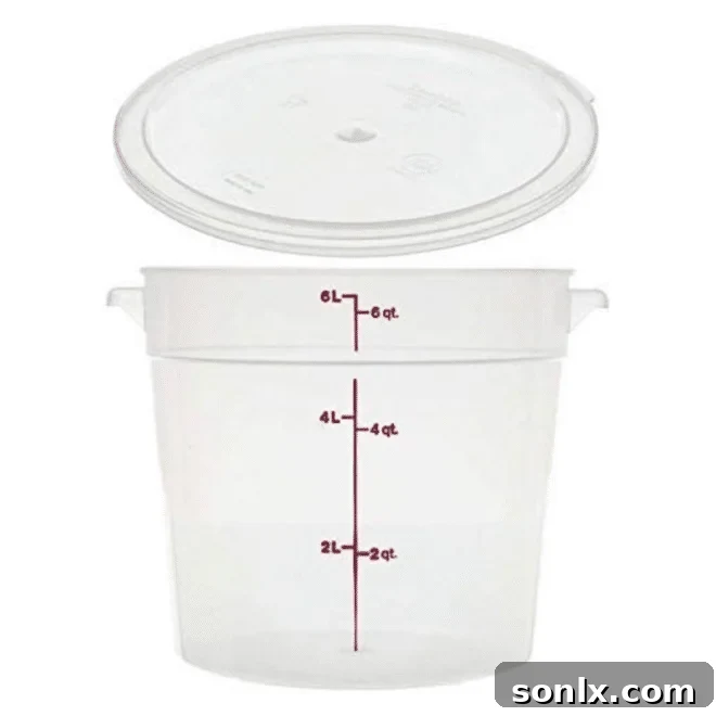 6 QT food storage containers for favorite pizza tools